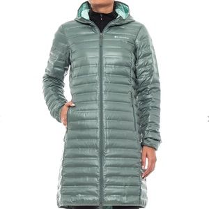 Columbia 650 fill long down jacket